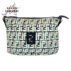 FENDI Zucca FF green pink Navy Blue canvas Crossbody messenger